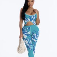 asymmetrical pant set