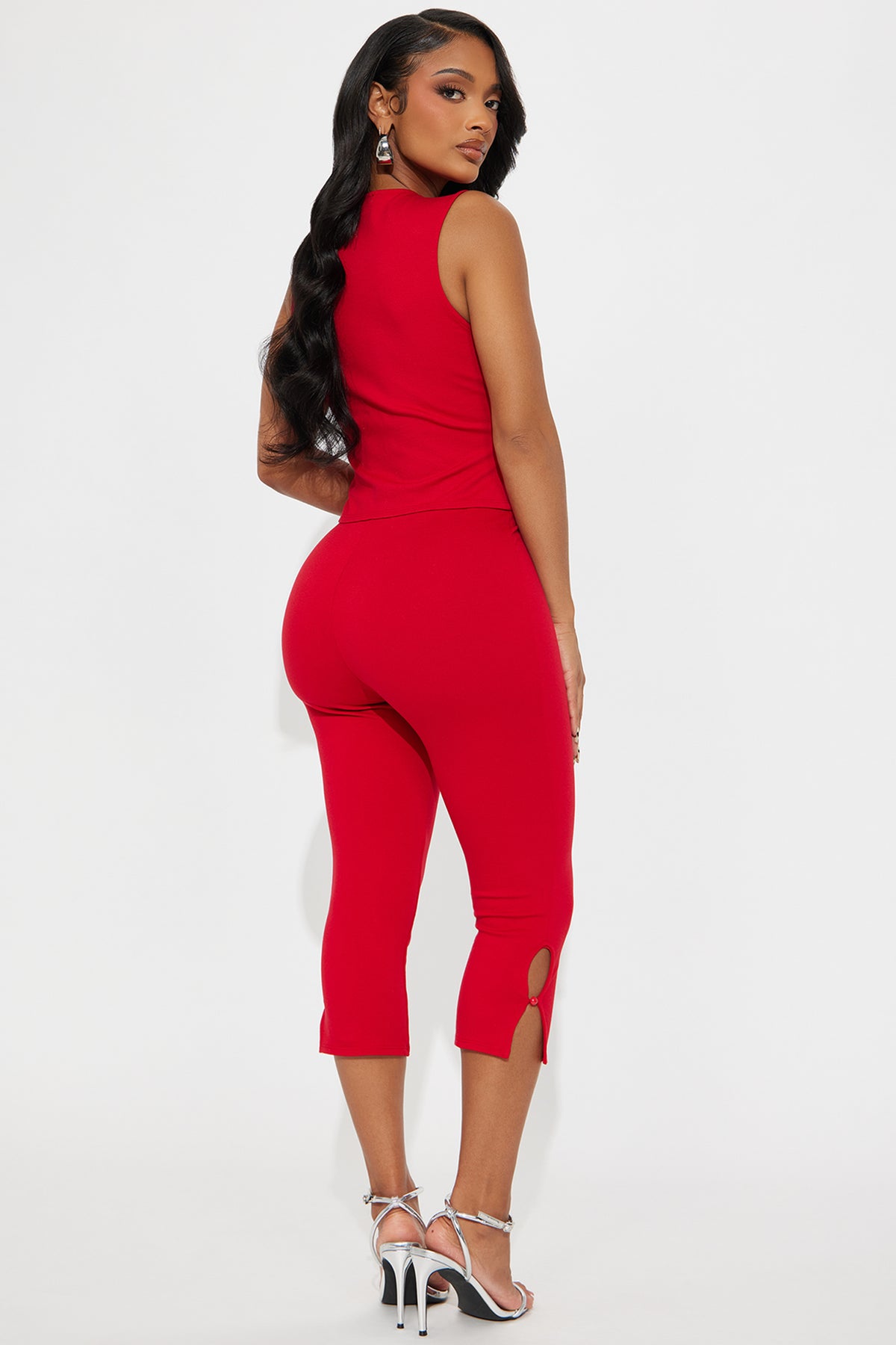 vibrant red two-piece set - Image 2
