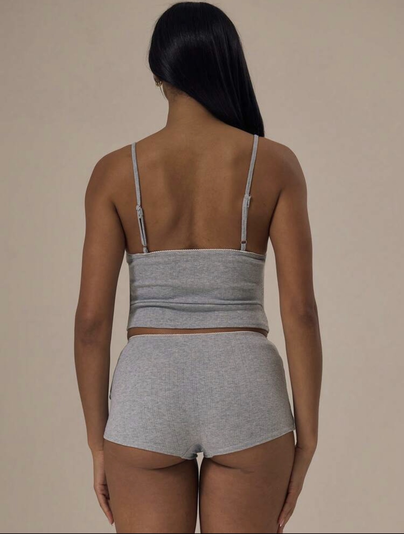 gray coton two piece set - Image 2